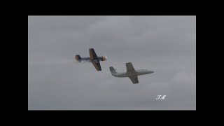 Kecskemét-2010 Air Show L-29 és Jak-52 közös repülése.