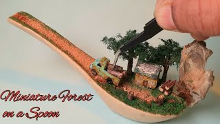 How to make a miniature forest on a Spoon