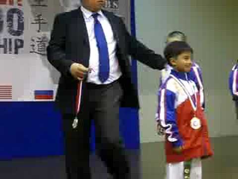 Awarding of SILVER Medal Boys Kata age 6-8