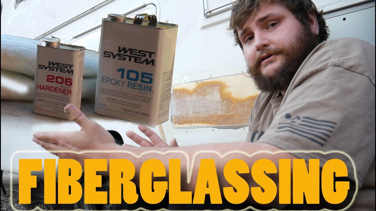 FIBERGLASS FILLING in LARGE HOLES in RV for the FIRST TIME! DIY Customize Your Camper Ep2 YouTube