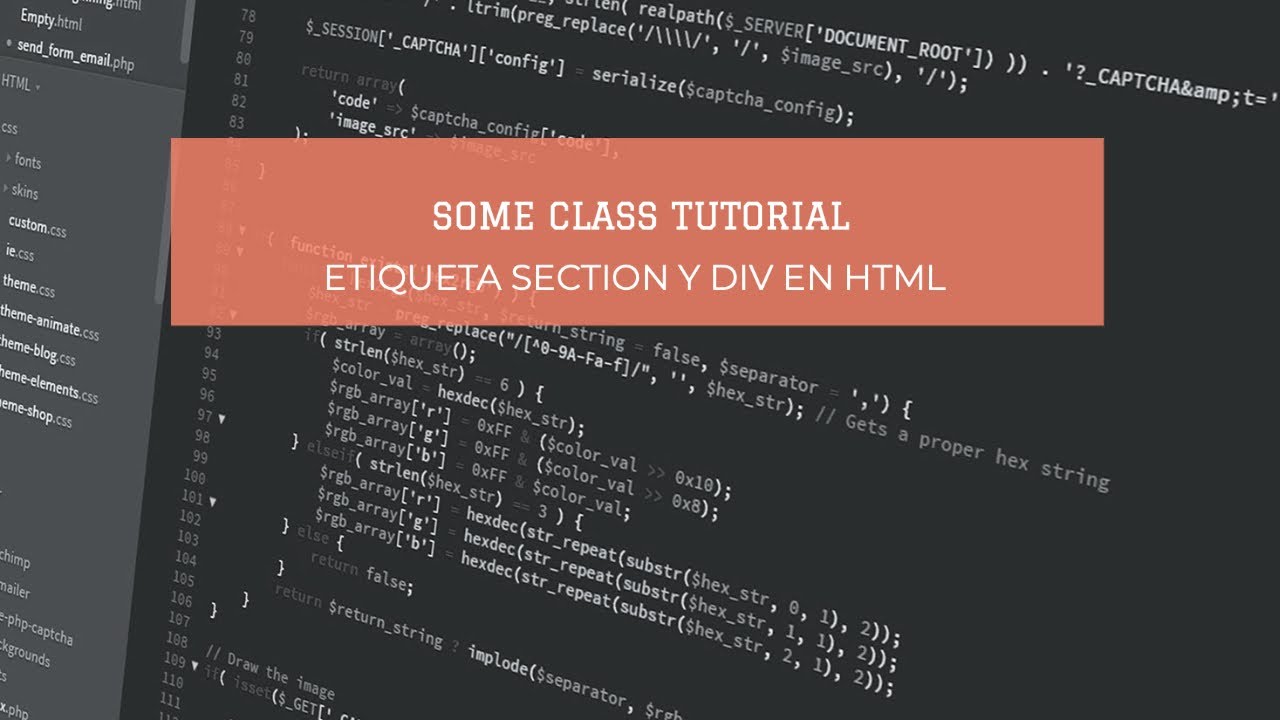 Etiqueta Section y Div - YouTube