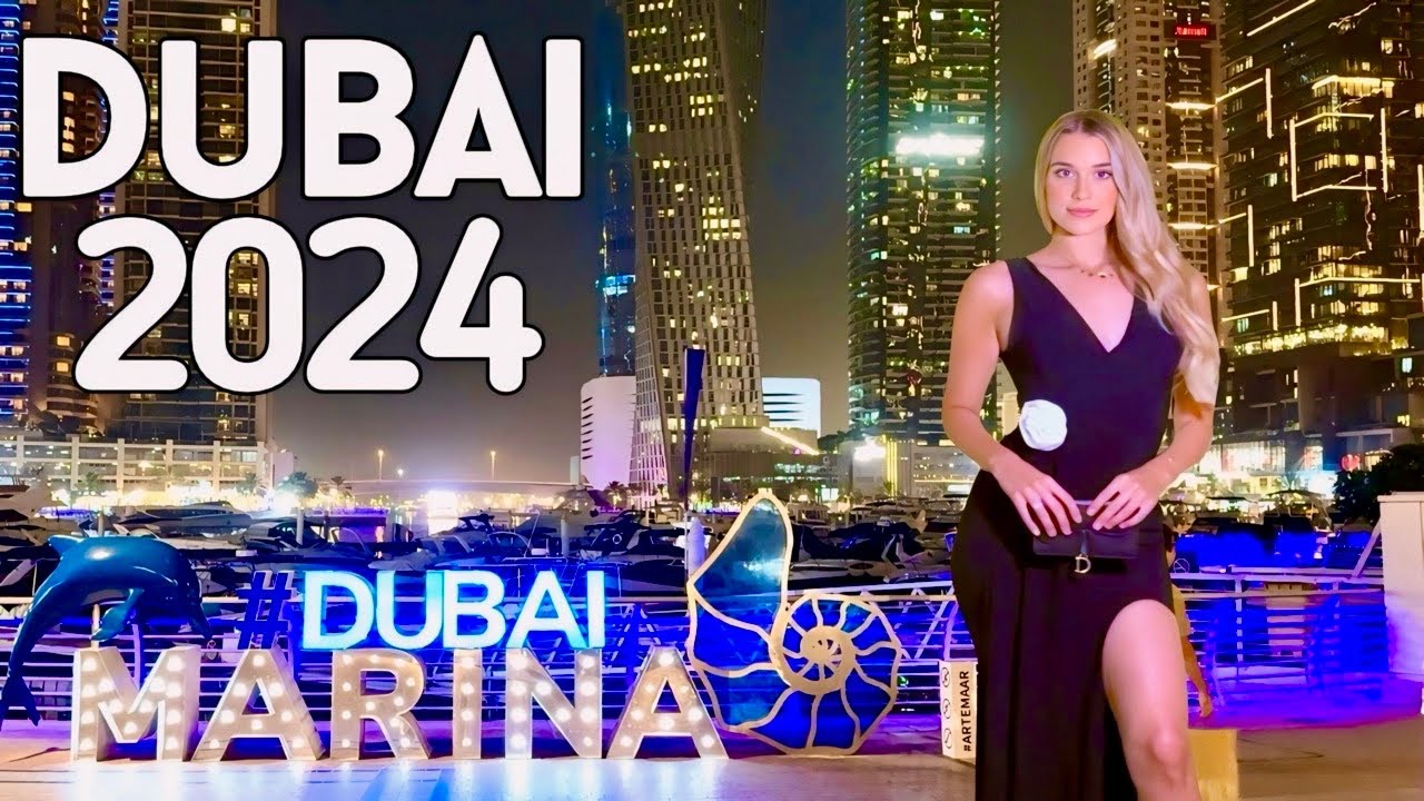 DUBAI. Beautiful Dubai Marina, JBR Walking Tour |4K| Dubai JBR Marina 🇦🇪 2024