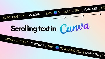 Scrolling / Marquee Text in Canva tutorial