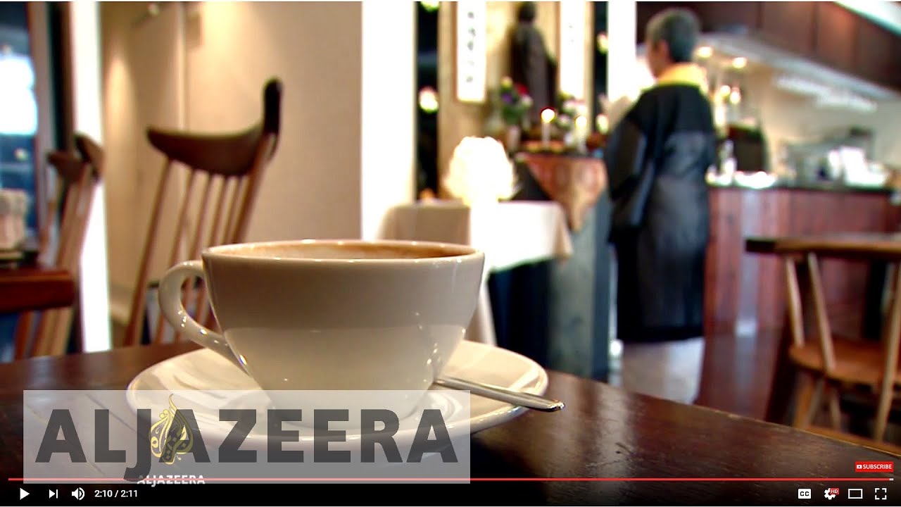 Japan's monks open cafes to preach - YouTube