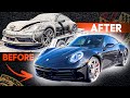 Rebuilding a cheap crashed 2020 porsche carrera s in 12 minutes