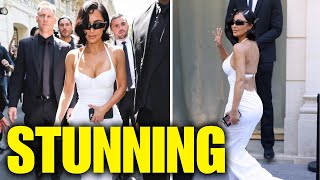 Celebrity Throwback: Kim Kardashian Stuns in All-White Look at Paris Fashion Week Profile