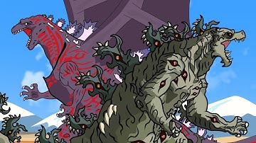 Evolution Of Godzilla Multi Eye Vs Mega Shin Godzilla | Power Levels / ANIMATION SKILL