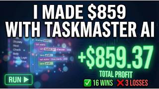 $859.37 Profit in ONE Session! Taskmaster AI | Deriv Bot