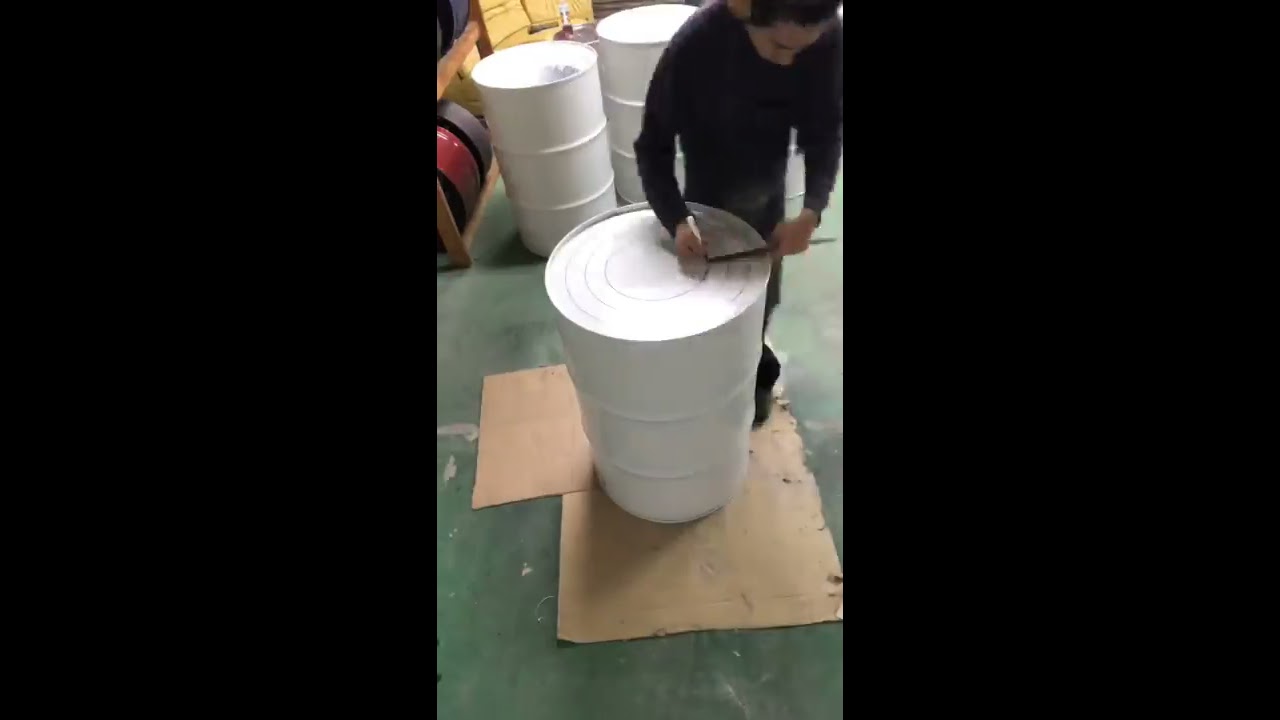 スティールパンの製作10倍速　（ダブルテナーパン）