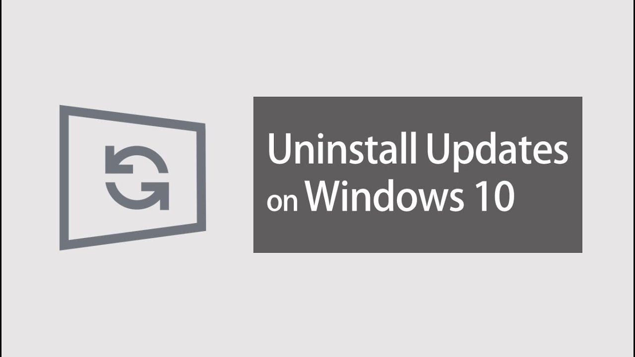 How to Uninstall Updates on Windows 10 - Easy Guide - Titanium Links ...