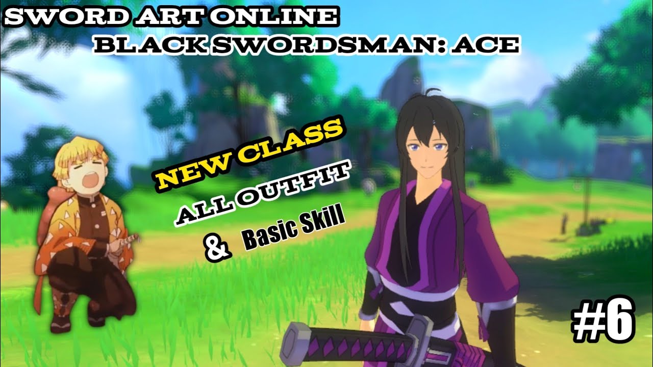 Sword Art Online Black Swordsman Ace New Class All Outfit & Basic