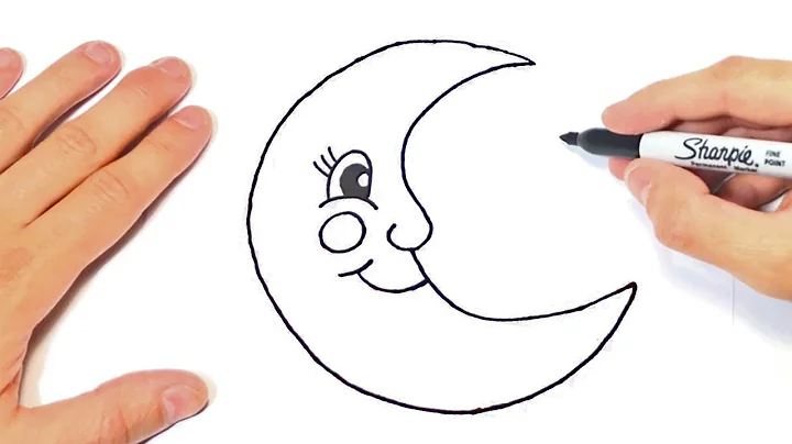How to draw a The Moon Step by Step | The Moon Dra...