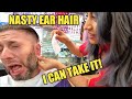 $5 EAR HAIR WAXING & TWEEZER HAIR PLUCKING👂w/Ecuadorian Female Barber Jackson Heights, Queens NYC 🇺🇸