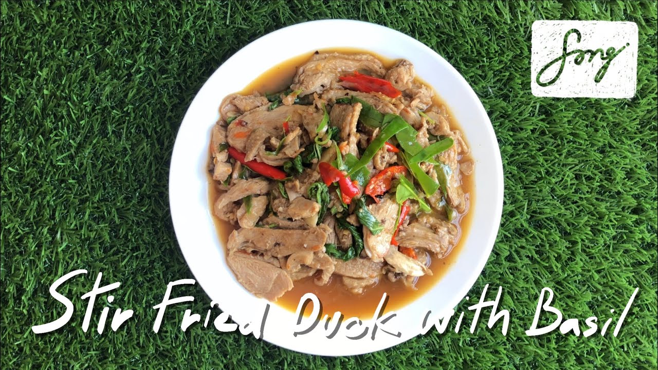 Stir Fried Duck with Basil I 4K