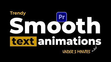 How to create Smooth Text Animation in Premiere Pro | 2025 Tutorial 