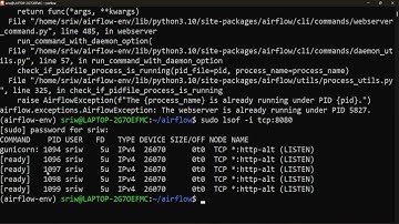 Fixing AirflowException: Webserver Already Running Error [PID]