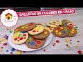 EN POCOS MINUTOS galletas de colores con m&m