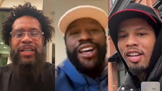 Gervonta Davis TIMES IN on Floyd Mayweather \& Bill Haney HEATED Confrontation on Devin v Ryan Garcia