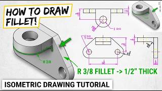AutoCAD Isometric Projection Tutorial (IV): Angle Bracket (Eng/Myanmar Subtitles)
