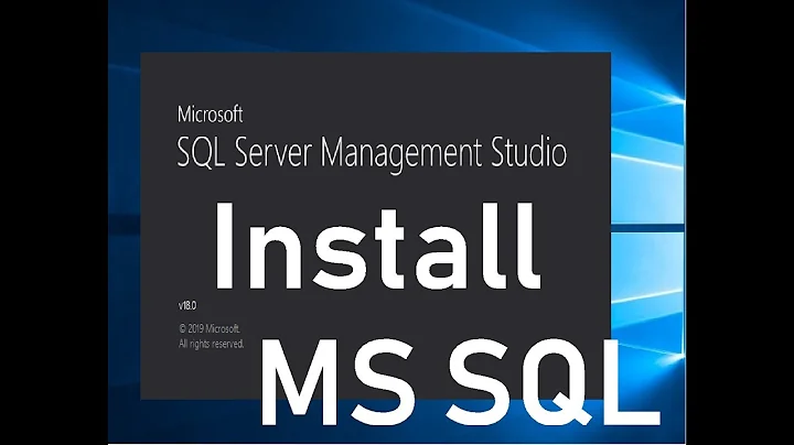 Install Microsoft SQL Server and Management Studio