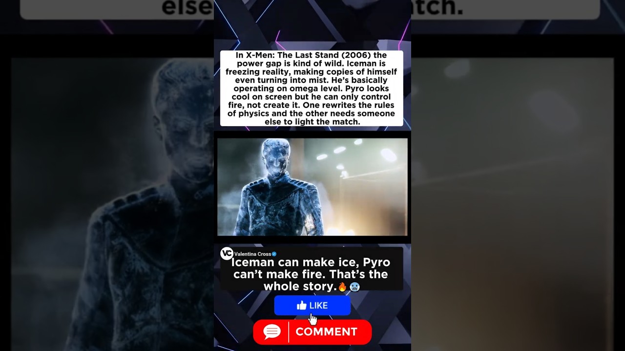 X-Men: The Last Stand (2006) Iceman vs Pyro Power Gap 