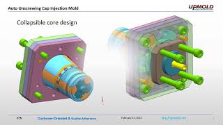 Collapsible core injection molding mold making