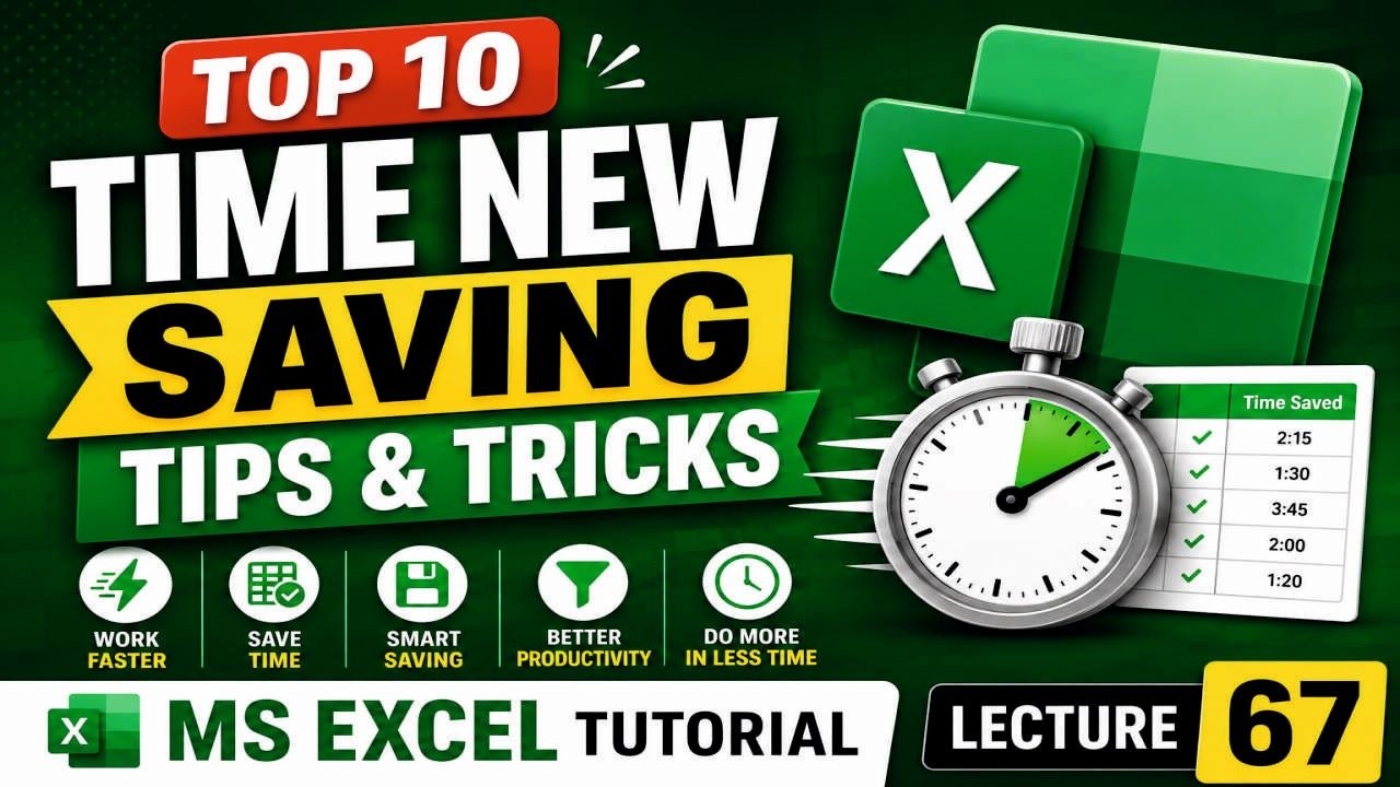 Top 10 Time Saving Tips & Tricks in MS Excel | MS Excel Tutorial ...
