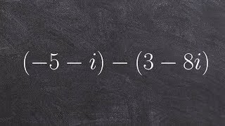 Algebra 2 - Subtracting complex numbers (-5-i) - (3-8i)