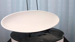Ebros Contemporary Sleek Design White Porcelain Oval Plate Serving Platter 16"Long