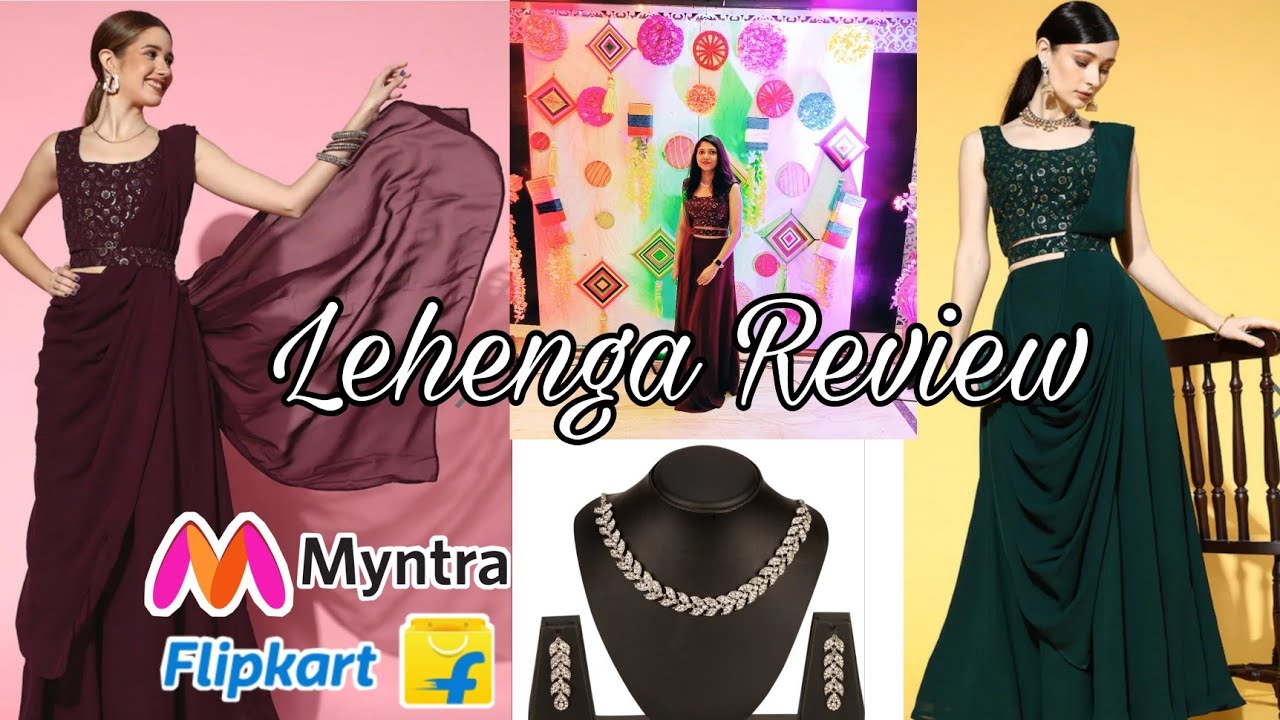 Ready to wear Lehenga Review|Myntra|Libas|NecklaceSet|Flipkart # ...