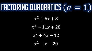Factoring Quadratics (when a=1)