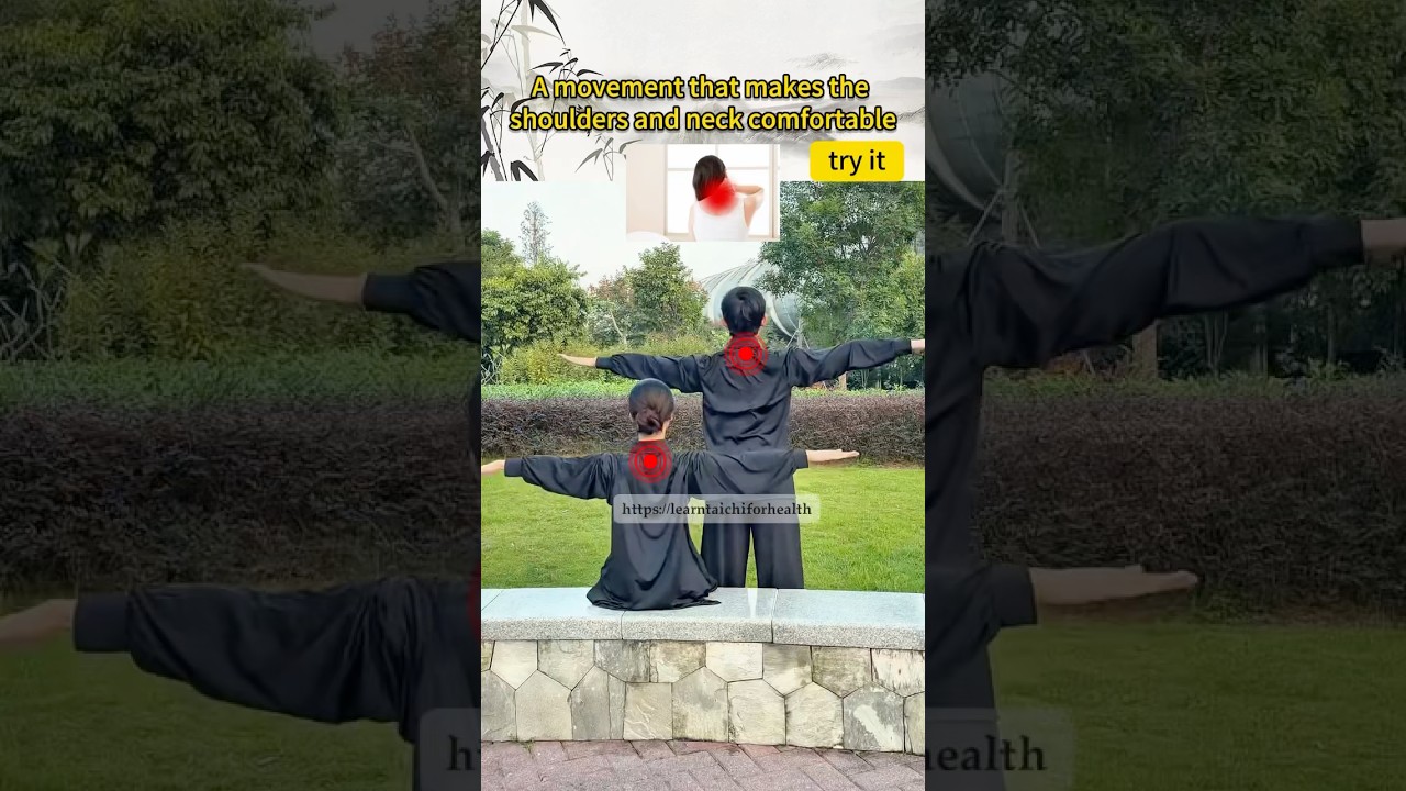 A movement that makes the shoulders and neck comfortable.