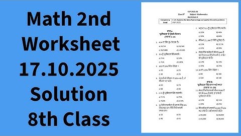 8th Class Math CEP 2nd worksheet Bilingual Solution 2025