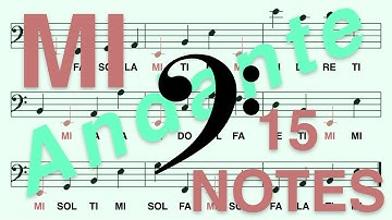 Bass (F) Clef, Do Re... (Ti): Learn to Read the MI Note in Less Than 2 Minutes (Andante, 15 Notes)