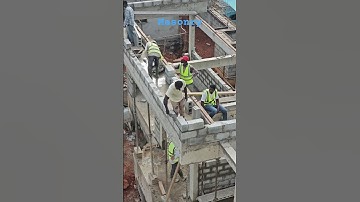 Concrete block masonry #africa #ghana #accra #construction #site #masonry