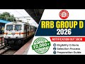 RRB Group D भर्ती 2026 | 10वीं पास के लिए बंपर वैकेंसी | रेलवे ग्रुप D नई भर्ती | Apply Online