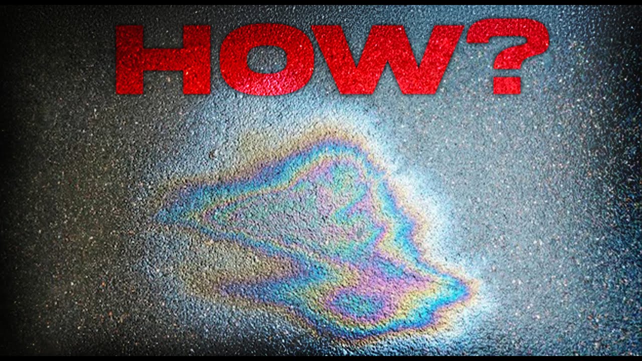 Why do oil puddles form rainbows?