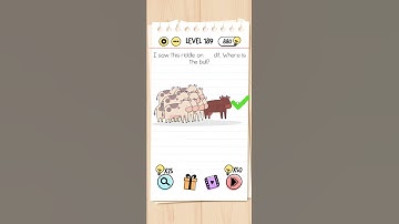 Brain Test Level 189 where is the bull Walkthrough Answer