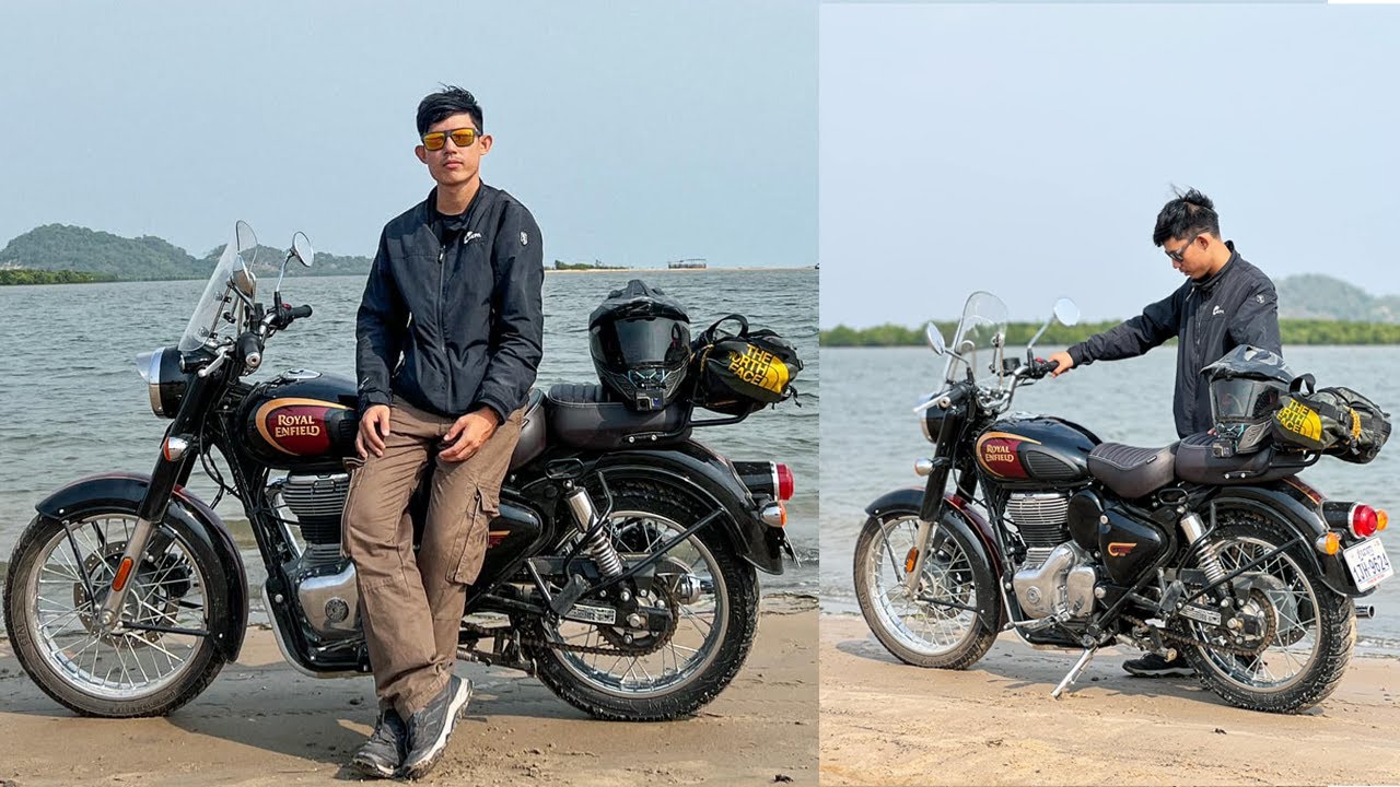 ឆ្នេរកែបថ្មីជាមួយRoyal Enfield Classic 350cc