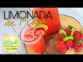 Como hacer LIMONADA de FRESA Fácil y Rápida Strawberry Lemonade