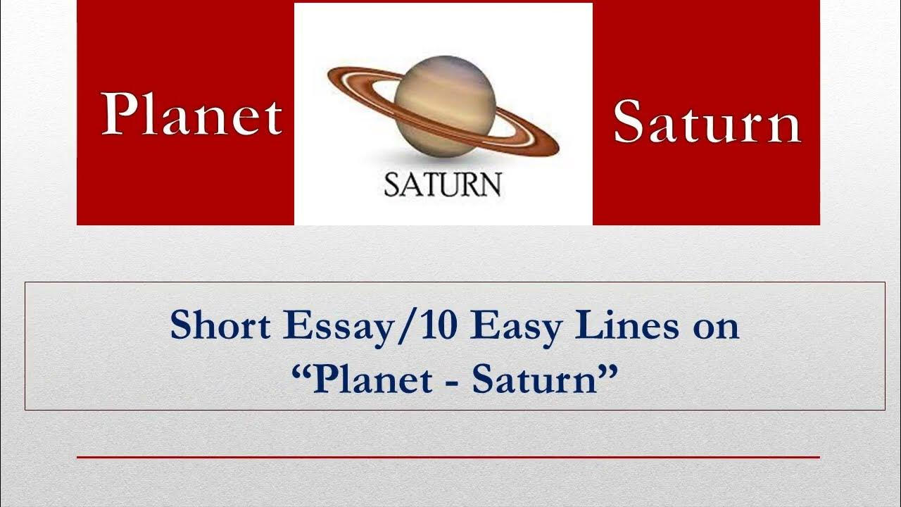 essay 10 lines on saturn planet