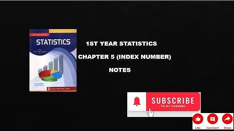 class 11 statistics  (Chp#5) index number