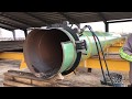Cold cutting &amp; beveling large OD carbon steel pipe Cold cutting &amp; beveling 36&quot; OD havy wall pipe