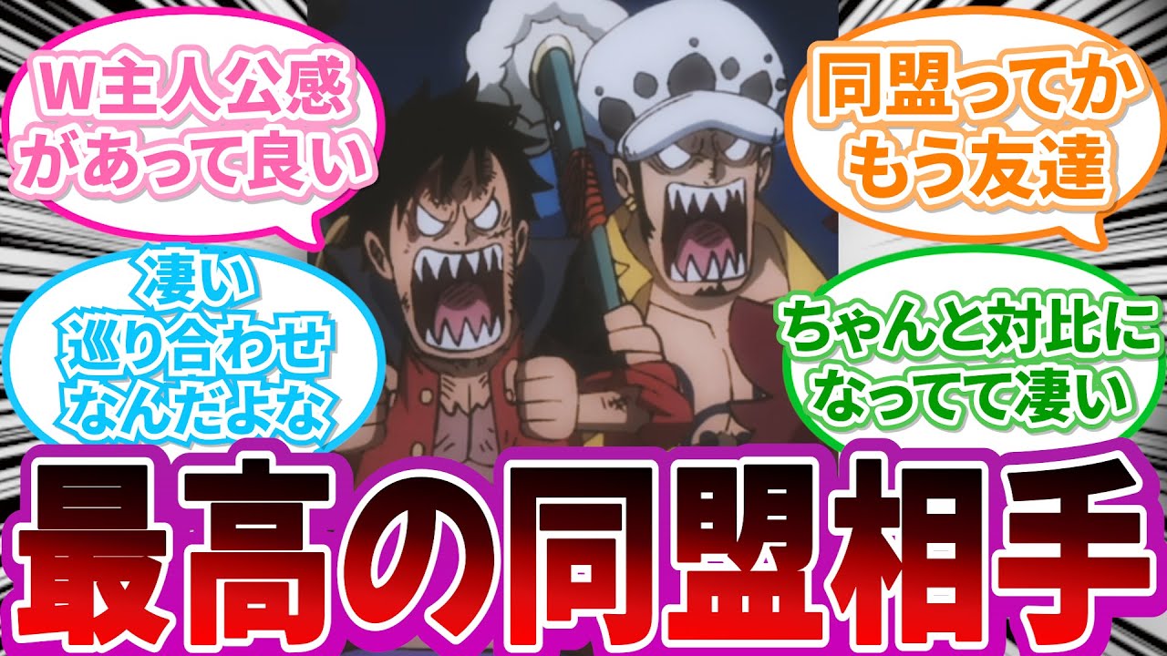 ルフィとローの関係性最高じゃない？に対する読者の反応集【ワンピース反応集】