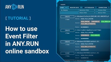 How to use Event Filter in ANY.RUN malware sandbox