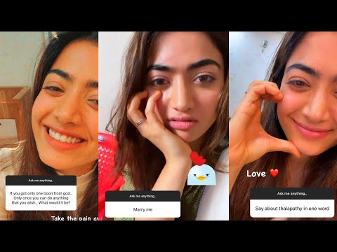 Ask Me Anything With Rashmika Mandanna - Rashmika Instagram Live - Rashmika Interacting With Fans