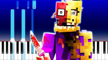 "TWO FACE" - Song by Jake Daniels | Minecraft FNAF Animated Music Video (Piano Tutorial)