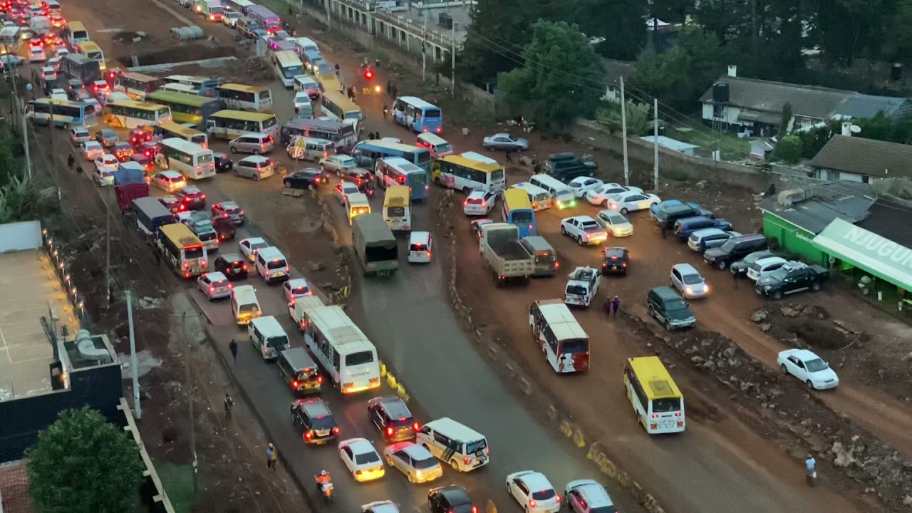 Chaos in Nairobi Waiyaki Way Nairobi Express Way Westlands Kenya🇰🇪
