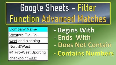 Google Sheets Filter Function Advanced Techniques
