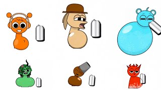 Incredibox Sprunki Make Them Fat. Soda Inflation Animation